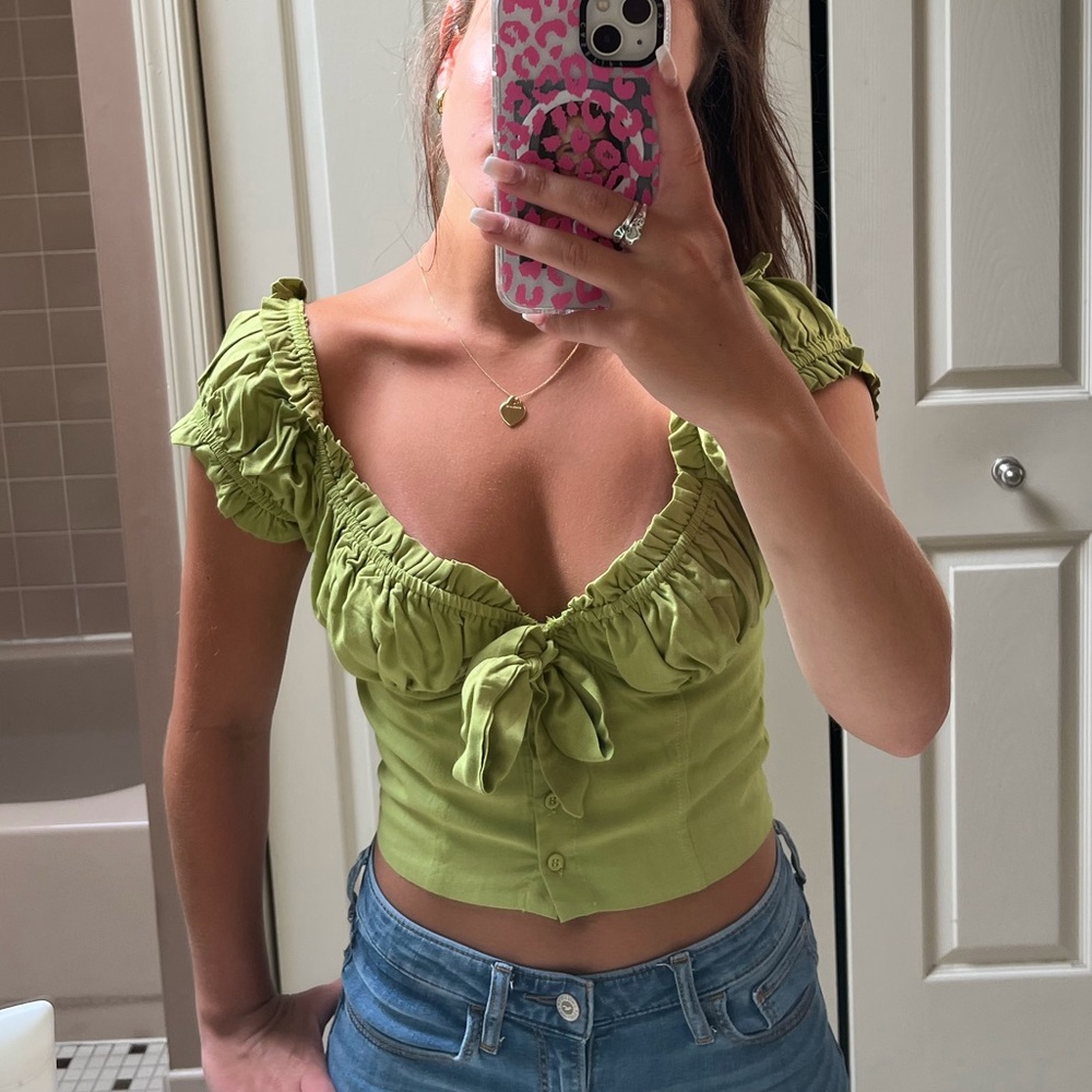 Kendall & Kylie Front-Tie Crop Top